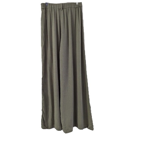 SHEIN Frenchy Pale Green Solid Wide Leg Pants Size 6 Size Medium NWOT - Picture 2 of 4